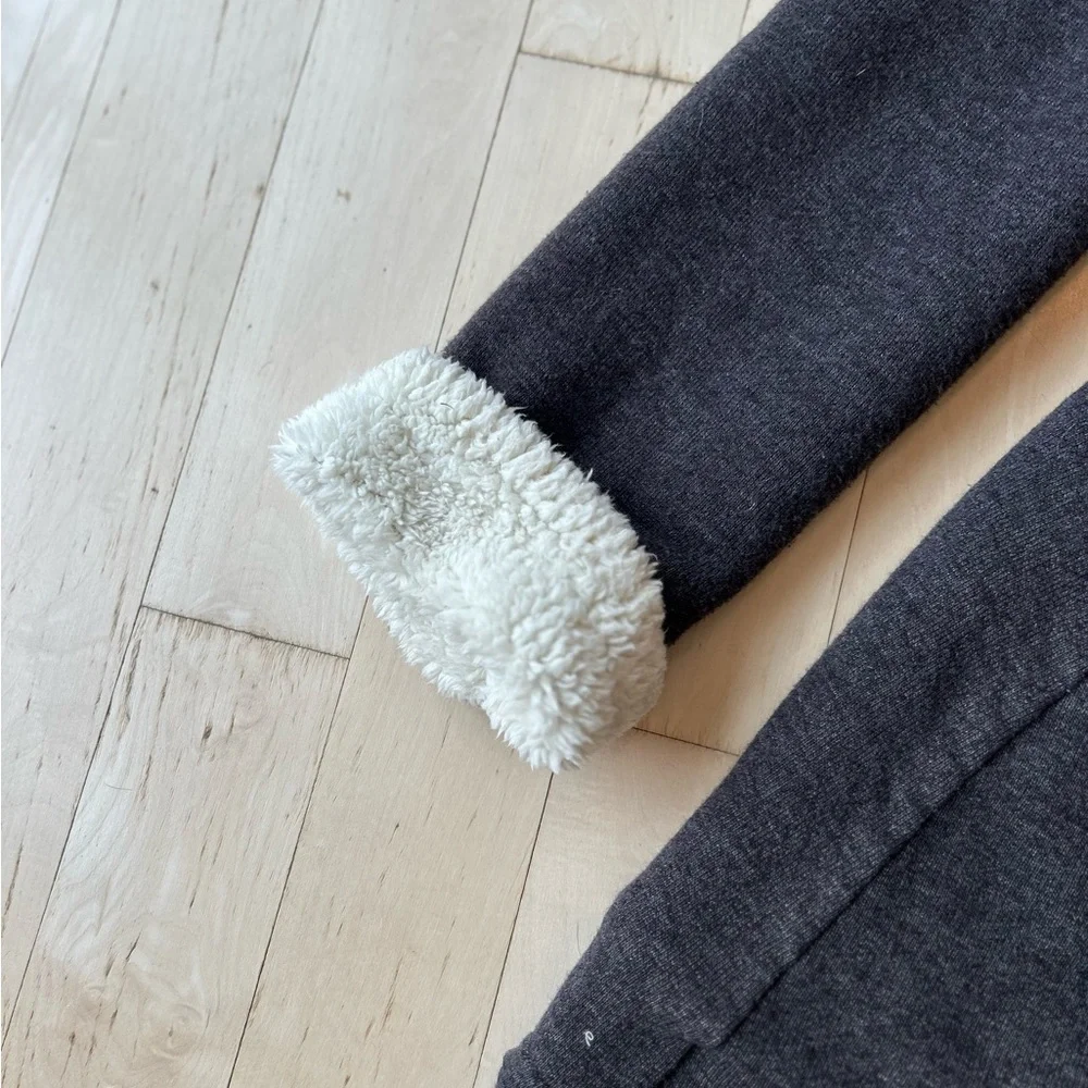 Anthropologie Saturday/Sunday Gray/Cream Sherpa Lined Women’s Robe Size Large